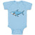 Baby Clothes Hungry Shark Swimming and Searching for Hunting Baby Bodysuits