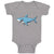 Baby Clothes Hungry Shark Swimming and Searching for Hunting Baby Bodysuits