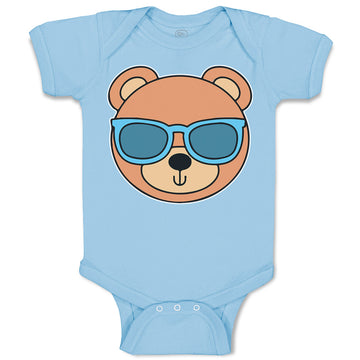 Baby Clothes Teddy Bear on Style with Sunglass Baby Bodysuits Boy & Girl Cotton