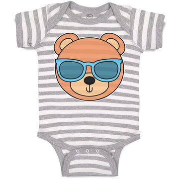 Baby Clothes Teddy Bear on Style with Sunglass Baby Bodysuits Boy & Girl Cotton