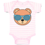 Baby Clothes Teddy Bear on Style with Sunglass Baby Bodysuits Boy & Girl Cotton
