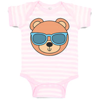 Baby Clothes Teddy Bear on Style with Sunglass Baby Bodysuits Boy & Girl Cotton