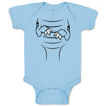 Baby Clothes Dinosaur Outline Hands with Sharp Nails Baby Bodysuits Cotton