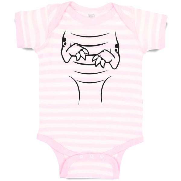 Baby Clothes Dinosaur Outline Hands with Sharp Nails Baby Bodysuits Cotton