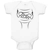 Baby Clothes Dinosaur Outline Hands with Sharp Nails Baby Bodysuits Cotton