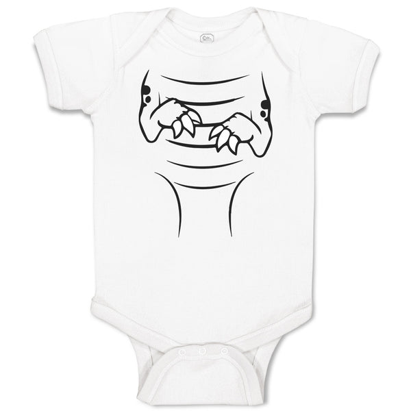 Baby Clothes Dinosaur Outline Hands with Sharp Nails Baby Bodysuits Cotton
