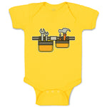 Baby Clothes Handyman Carpenterer Tool Belt Baby Bodysuits Boy & Girl Cotton