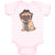 Baby Clothes Pug on Hat and Sunglass with Bow Tie Sitting Baby Bodysuits Cotton