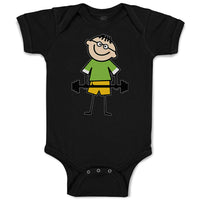 Baby Clothes Funny Kid Weight Training with Smiling Baby Bodysuits Cotton