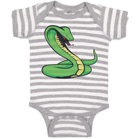 Baby Clothes Green King Cobra Serpent Venomous Baby Bodysuits Boy & Girl Cotton