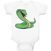 Baby Clothes Green King Cobra Serpent Venomous Baby Bodysuits Boy & Girl Cotton