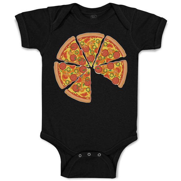 Baby Clothes Pizza Slice with Mozzarella Cheese Baby Bodysuits Boy & Girl Cotton