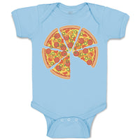 Baby Clothes Pizza Slice with Mozzarella Cheese Baby Bodysuits Boy & Girl Cotton