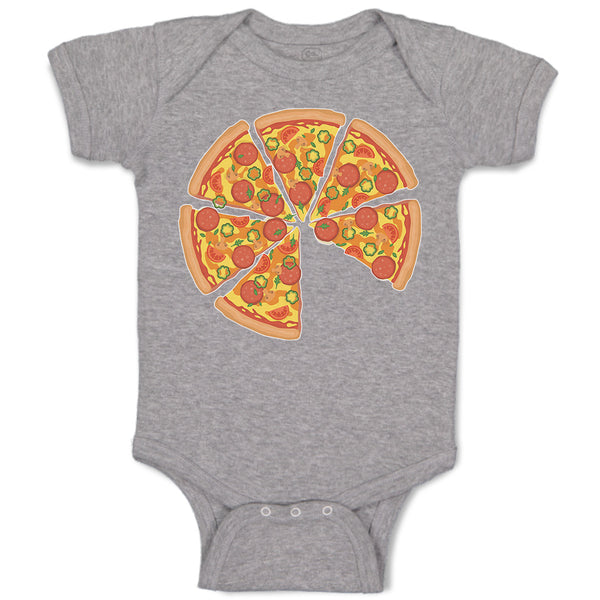 Baby Clothes Pizza Slice with Mozzarella Cheese Baby Bodysuits Boy & Girl Cotton