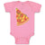 Baby Clothes Slice of Fresh Italian Classic Pepperoni Pizza Baby Bodysuits