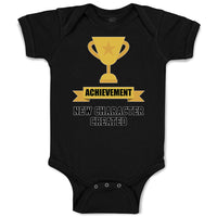 Baby Clothes Achievement New Character Created with Gold Trophy Baby Bodysuits