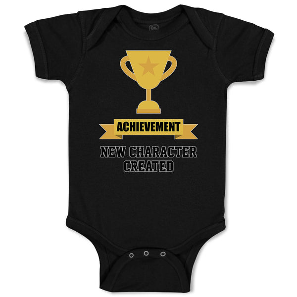 Baby Clothes Achievement New Character Created with Gold Trophy Baby Bodysuits