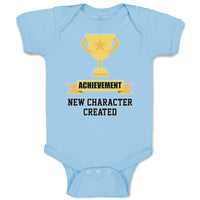 Baby Clothes Achievement New Character Created with Gold Trophy Baby Bodysuits