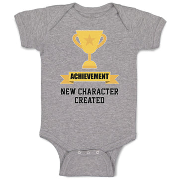 Baby Clothes Achievement New Character Created with Gold Trophy Baby Bodysuits