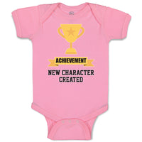 Baby Clothes Achievement New Character Created with Gold Trophy Baby Bodysuits