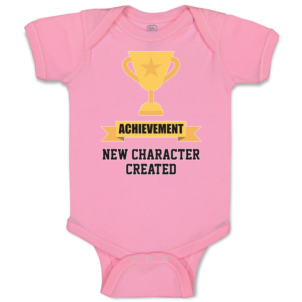 Baby Clothes Achievement New Character Created with Gold Trophy Baby Bodysuits