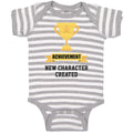 Baby Clothes Achievement New Character Created with Gold Trophy Baby Bodysuits
