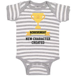 Baby Clothes Achievement New Character Created with Gold Trophy Baby Bodysuits