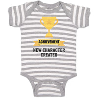 Baby Clothes Achievement New Character Created with Gold Trophy Baby Bodysuits