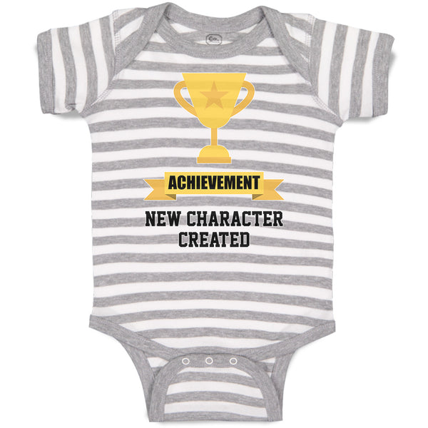 Baby Clothes Achievement New Character Created with Gold Trophy Baby Bodysuits