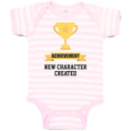 Baby Clothes Achievement New Character Created with Gold Trophy Baby Bodysuits