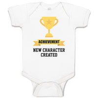 Baby Clothes Achievement New Character Created with Gold Trophy Baby Bodysuits