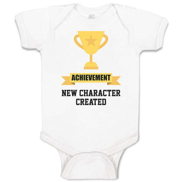 Baby Clothes Achievement New Character Created with Gold Trophy Baby Bodysuits
