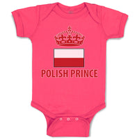 Baby Clothes Polish Americal Flag with Prince Crown Central Europe Cotton