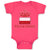 Baby Clothes Polish Americal Flag with Prince Crown Central Europe Cotton