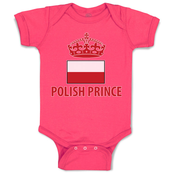 Baby Clothes Polish Americal Flag with Prince Crown Central Europe Cotton