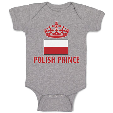 Baby Clothes Polish Americal Flag with Prince Crown Central Europe Cotton