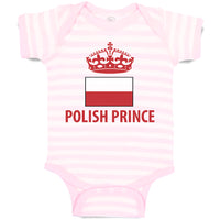 Baby Clothes Polish Americal Flag with Prince Crown Central Europe Cotton