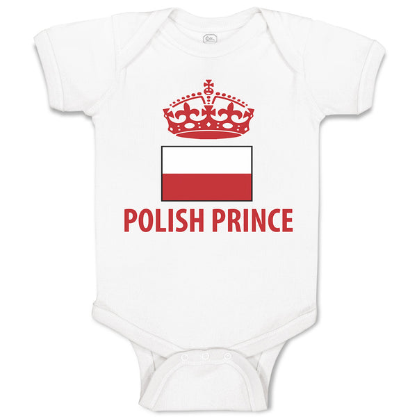 Polish Americal Flag with Prince Crown Central Europe