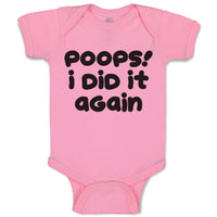 Baby Clothes Poops! I Did It Again Baby Bodysuits Boy & Girl Cotton