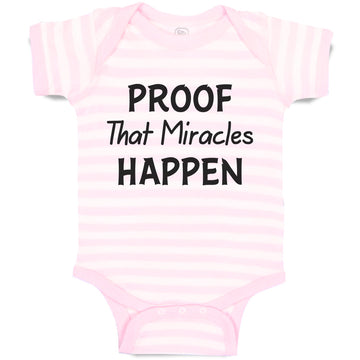 Baby Clothes Proof That Miracles Happen Motivational Quotes Baby Bodysuits