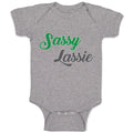 Baby Clothes Sassy Lassie Typography Letter Baby Bodysuits Boy & Girl Cotton