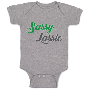 Baby Clothes Sassy Lassie Typography Letter Baby Bodysuits Boy & Girl Cotton
