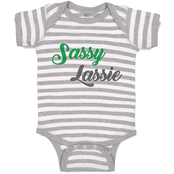 Baby Clothes Sassy Lassie Typography Letter Baby Bodysuits Boy & Girl Cotton