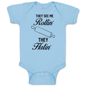 Baby Clothes They See Me Rollin' They Hatin' Dough Rolling Equipment Cotton