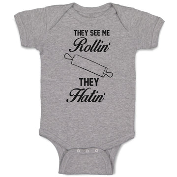 Baby Clothes They See Me Rollin' They Hatin' Dough Rolling Equipment Cotton