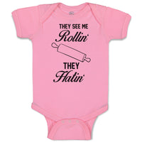 Baby Clothes They See Me Rollin' They Hatin' Dough Rolling Equipment Cotton