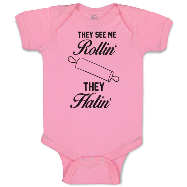 Baby Clothes They See Me Rollin' They Hatin' Dough Rolling Equipment Cotton