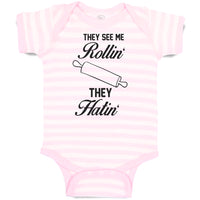 Baby Clothes They See Me Rollin' They Hatin' Dough Rolling Equipment Cotton