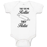 Baby Clothes They See Me Rollin' They Hatin' Dough Rolling Equipment Cotton