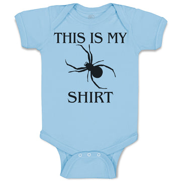 Baby Clothes This Is My Shirt An Silhouette Spider Web Insect Baby Bodysuits